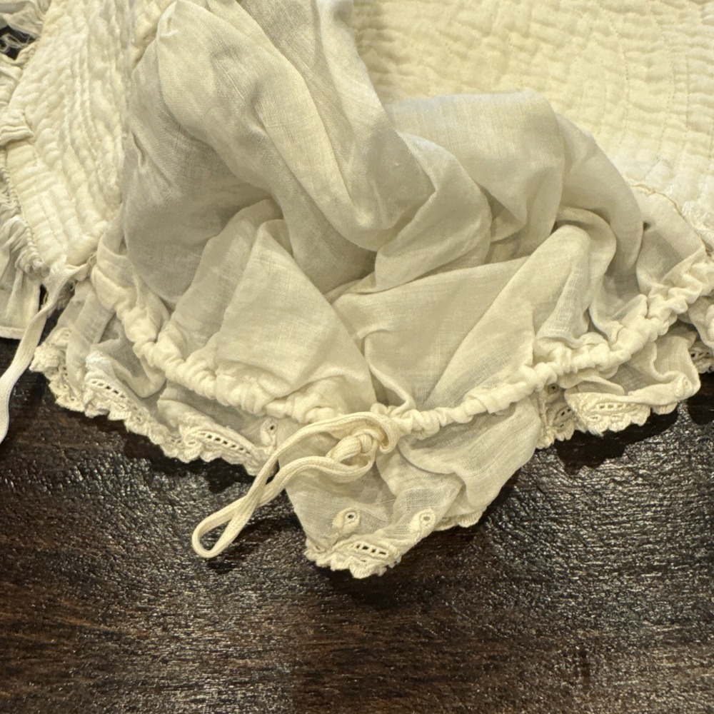 Vintage small child white bonnet see pics and description - Picture 7 of 7